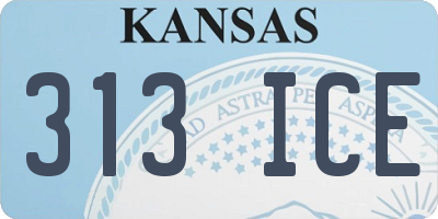 KS license plate 313ICE