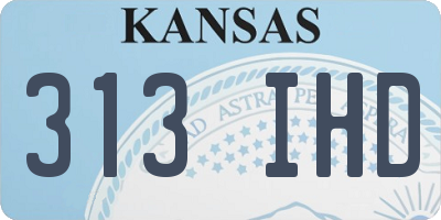 KS license plate 313IHD