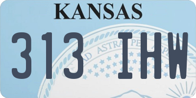 KS license plate 313IHW