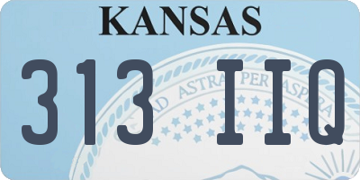 KS license plate 313IIQ