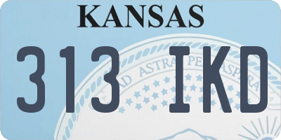 KS license plate 313IKD