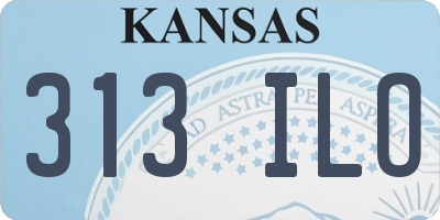 KS license plate 313ILO