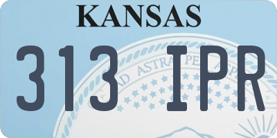 KS license plate 313IPR