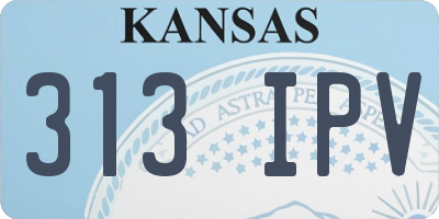 KS license plate 313IPV