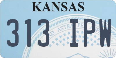KS license plate 313IPW