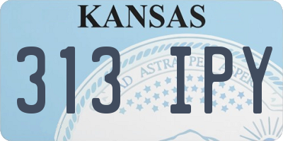 KS license plate 313IPY