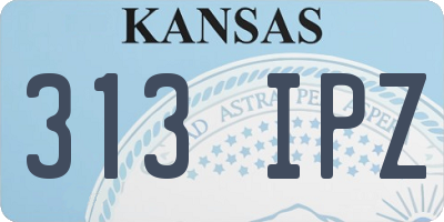 KS license plate 313IPZ