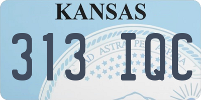 KS license plate 313IQC