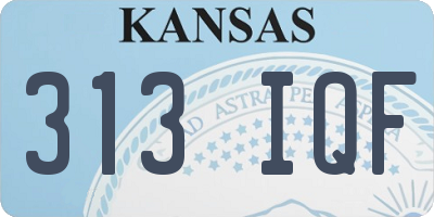 KS license plate 313IQF