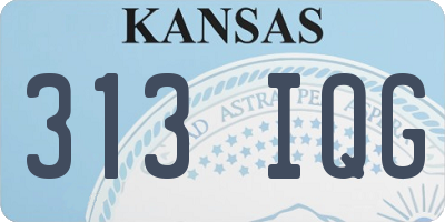 KS license plate 313IQG