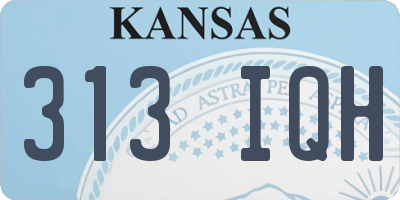 KS license plate 313IQH