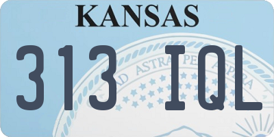 KS license plate 313IQL