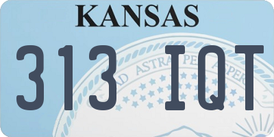 KS license plate 313IQT