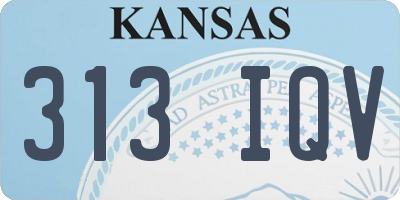 KS license plate 313IQV