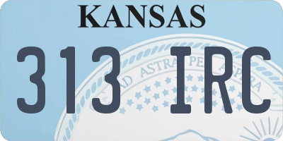 KS license plate 313IRC