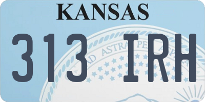 KS license plate 313IRH