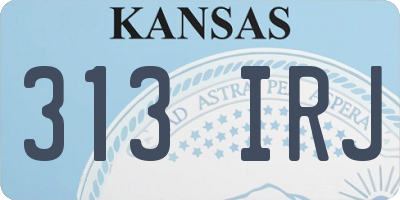KS license plate 313IRJ