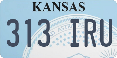 KS license plate 313IRU