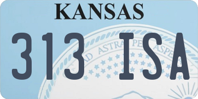 KS license plate 313ISA