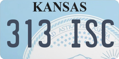 KS license plate 313ISC
