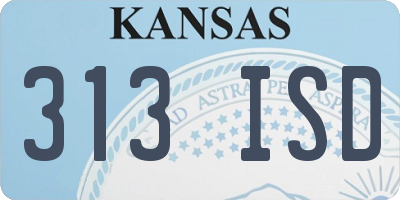 KS license plate 313ISD