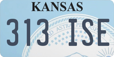 KS license plate 313ISE