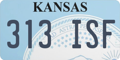 KS license plate 313ISF