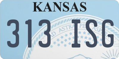 KS license plate 313ISG
