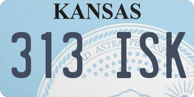 KS license plate 313ISK