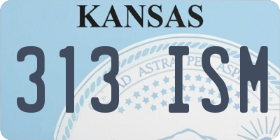 KS license plate 313ISM