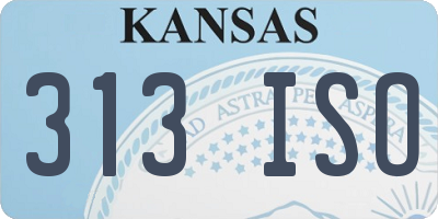 KS license plate 313ISO