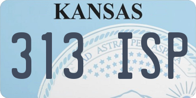 KS license plate 313ISP