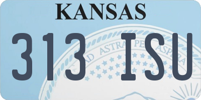 KS license plate 313ISU