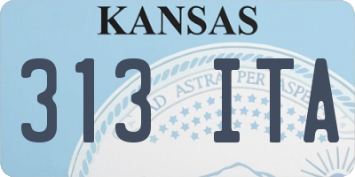 KS license plate 313ITA