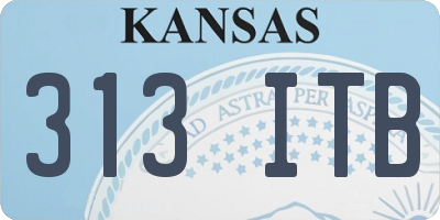 KS license plate 313ITB