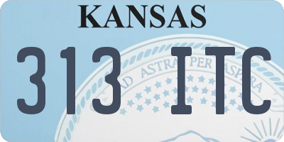 KS license plate 313ITC