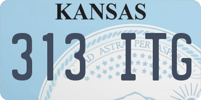 KS license plate 313ITG