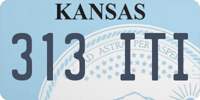 KS license plate 313ITI