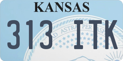 KS license plate 313ITK