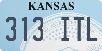 KS license plate 313ITL