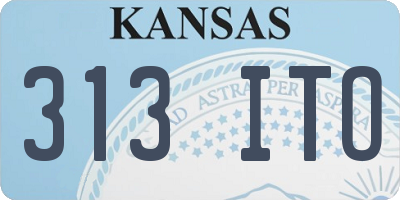 KS license plate 313ITO