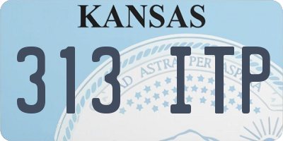 KS license plate 313ITP