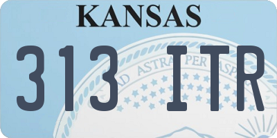 KS license plate 313ITR