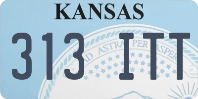 KS license plate 313ITT