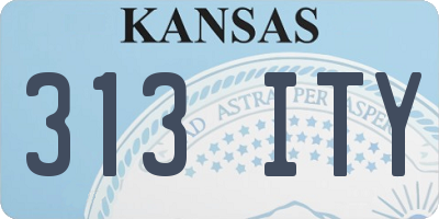 KS license plate 313ITY