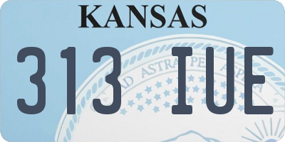KS license plate 313IUE