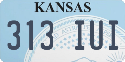 KS license plate 313IUI