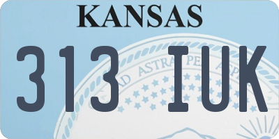KS license plate 313IUK