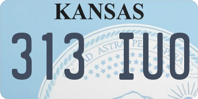KS license plate 313IUO