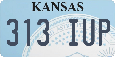 KS license plate 313IUP